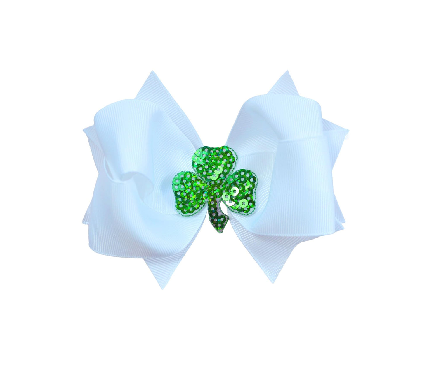 St. Patrick's Day Green Party Accessory Green Shamrock Hair Band Bow Hairpin Hairclips(SPJ1) (St. Patrick's F)