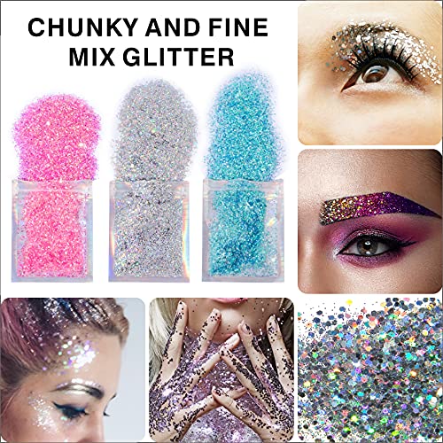 Luminous Face Gems & Glitter Kit - 6 Sheets Rhinestone Stickers