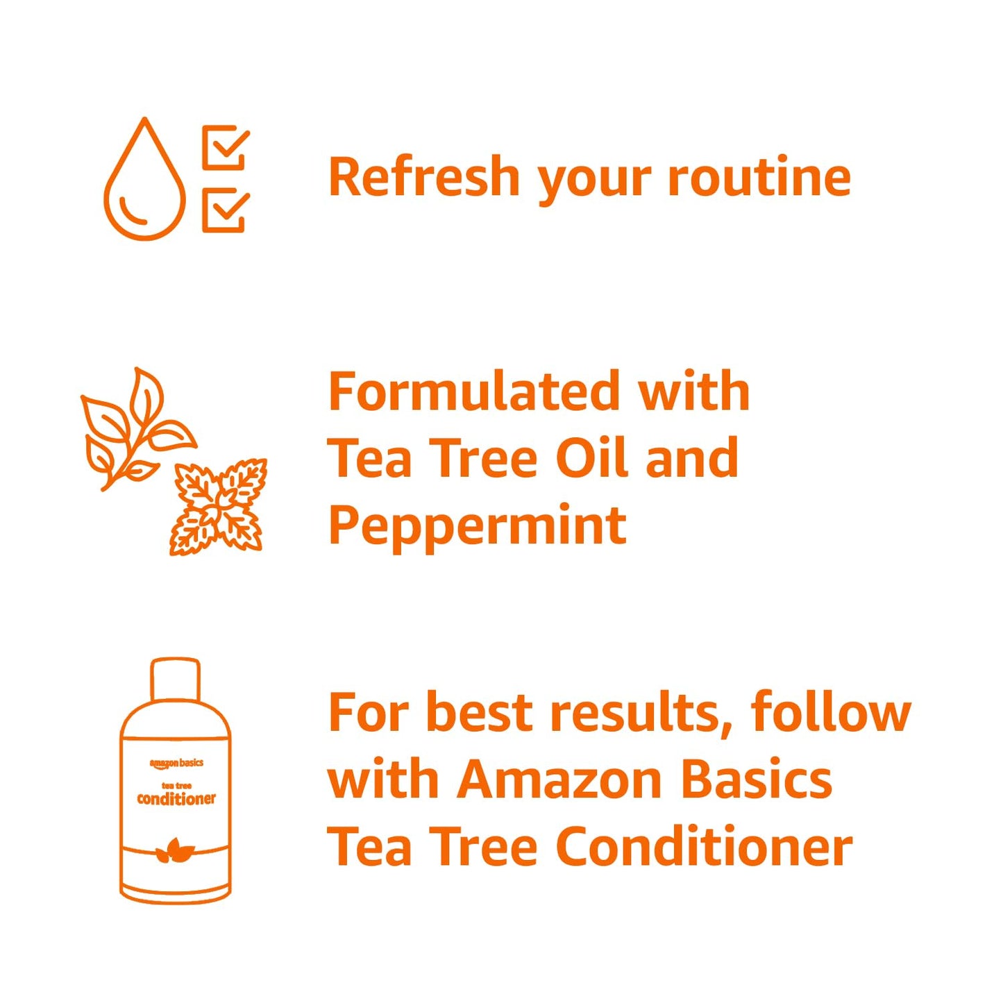 Amazon Basics Tea Tree Shampoo, 10.14 Fl Oz, Pack of 1