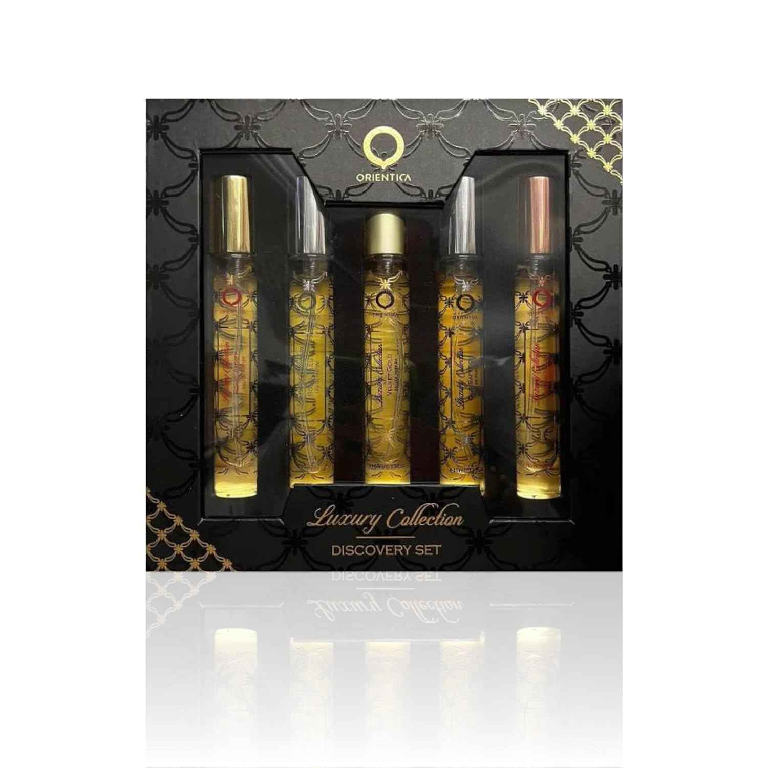 Orientica Luxury Collection Mini 5-Piece Perfume Gift Set Eau de Parfum - Arabic for Men and Women - 0.33 Fl Oz / 10ml x 5 Spray