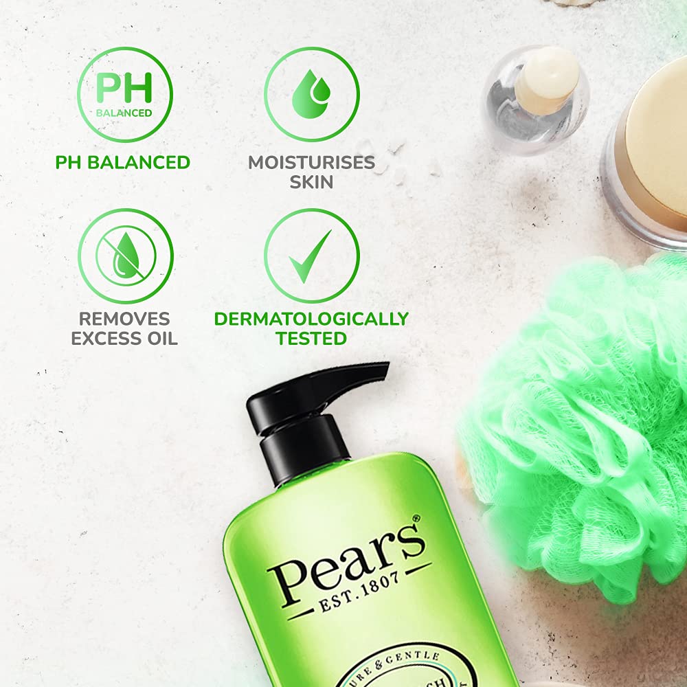 Pears Pure & Gentle with Lemon Flower Extracts Hand Wash | 98% Pure Glycerin Soap and Moisturizing Liquid Hand Soap for Dry Hands with Lemon Flower Extract | Pack of Two | 250 ML