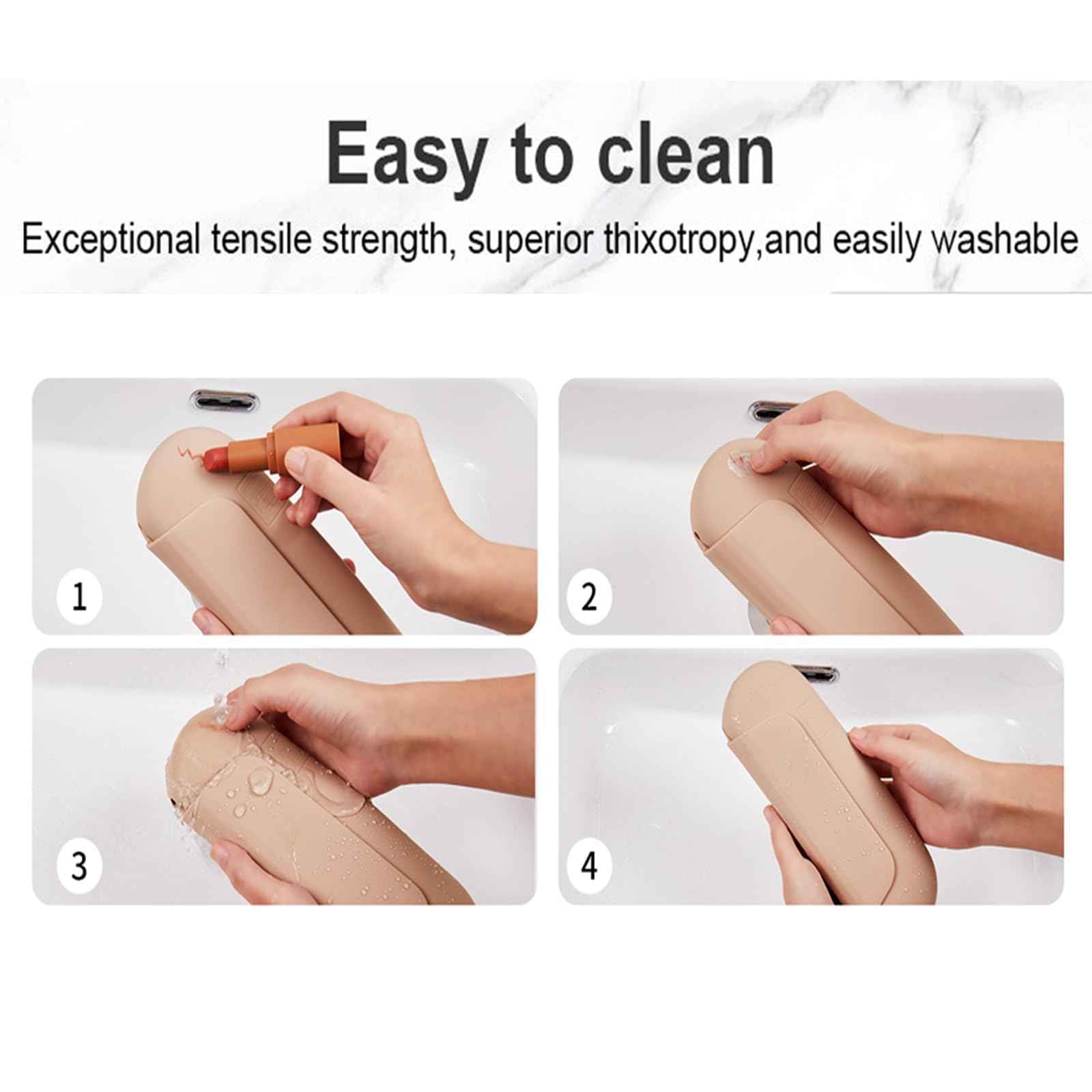 Silicone Makeup Brush Holder Travel Cosmetic Bag,Travel Make up Brush Holder,Anti-Fall Out Magnetic Closure,Essentials for Women (Khaki)