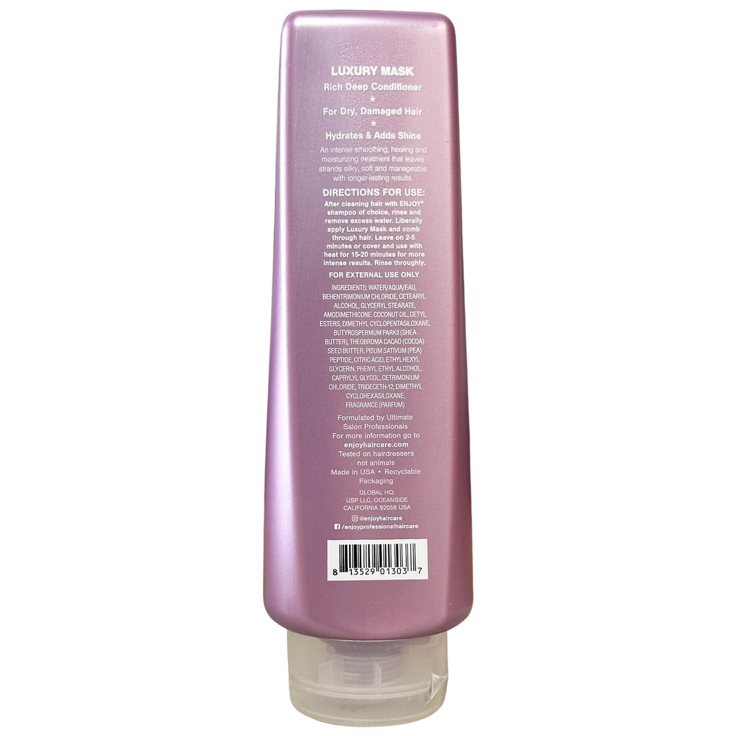 Enjoy Hair Care Luxury Mask, Hair Conditioner For Damaged Hair - 8 oz. / 237 g