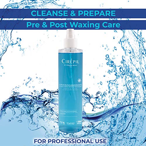 Cirepil - Pre & Post - Purifying Blue Lotion - 250ml / 8.45 fl oz - Cleanses and Prepares the Skin - Pre-Waxing & Post-Waxing