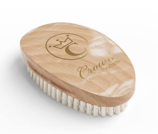 CQP Medium Firm Premium Mixed Boar Bristle Caesar Hairbrush (Light Oak)