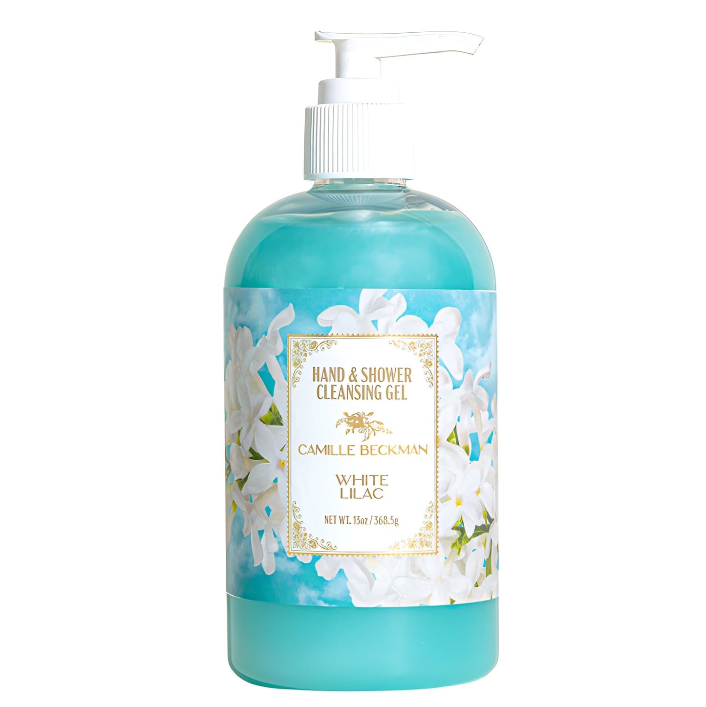 Camille Beckman Hand and Shower Cleansing Gel 13 oz, White Lilac, 13 Ounce