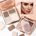 Highlight & Contour Palette - Matte & Shimmer Face Sculpting Powder