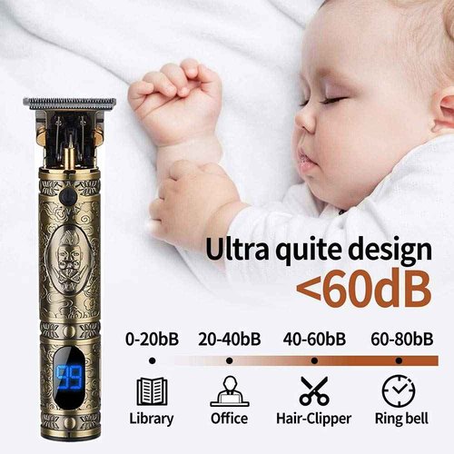 daydayone Beard Trimmer Hair Clippers for Men, Professional T-Blade Trimmer Cordless Rechargeable Hair Edgers Clippers Electric Beard Shaver with LED Display