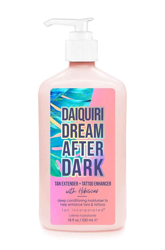 Brown Sugar Daiquiri Dream After Dark Tan Extender + Tattoo Enhancer Moisturizing Body Lotion w/Hibiscus - Helps Enhance Your Tan & Tattoos