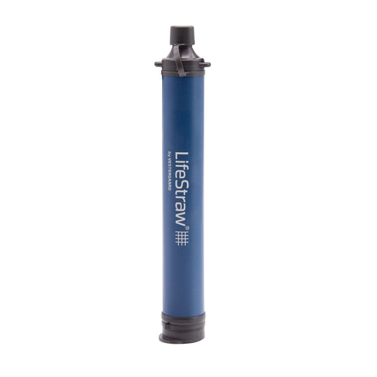 LifeStraw Personal Water Filter for Hiking, Camping, Travel, and Emergency Preparedness, Navy Blue