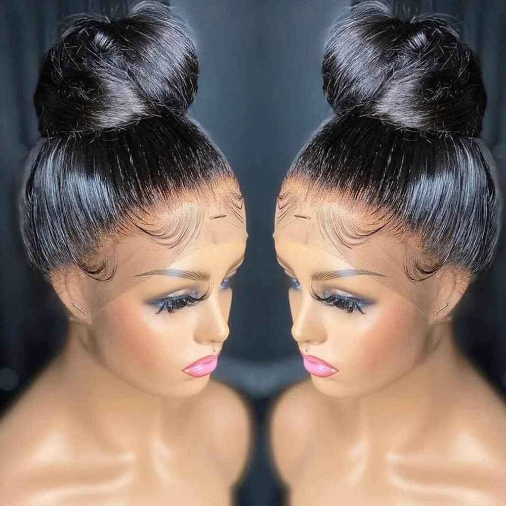 360 Lace Frontal 360 HD Transparent Full Lace 12A Unprocessed Brazilian Remy Human Hair Body Wave Frontal Bleachable Knots 360 Closure Natural Color (12 Inch)