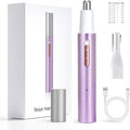 2025 Rechargeable Nose & Ear Hair Trimmer, Dual-Edge Blade Electric Clipper for Women Men, Facial & Eyebrow Hair Removal Tool, Powerful Motor, Painless, Easy to Clean