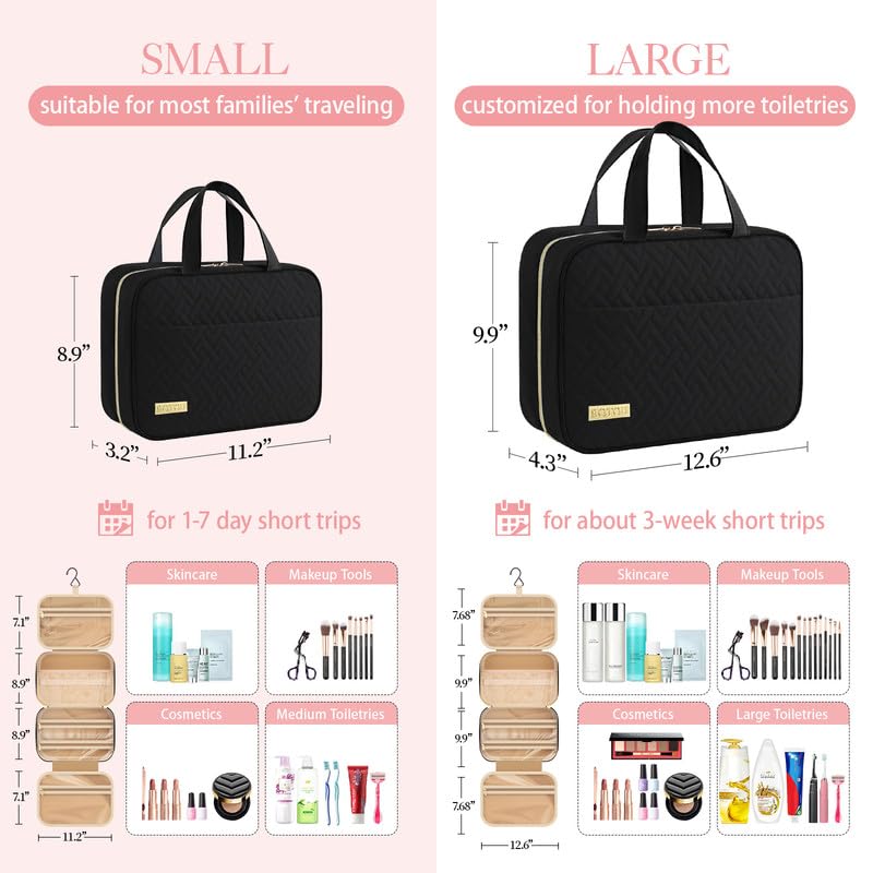 HOTOR Hanging Toiletry Bag - Waterproof Travel Organizer
