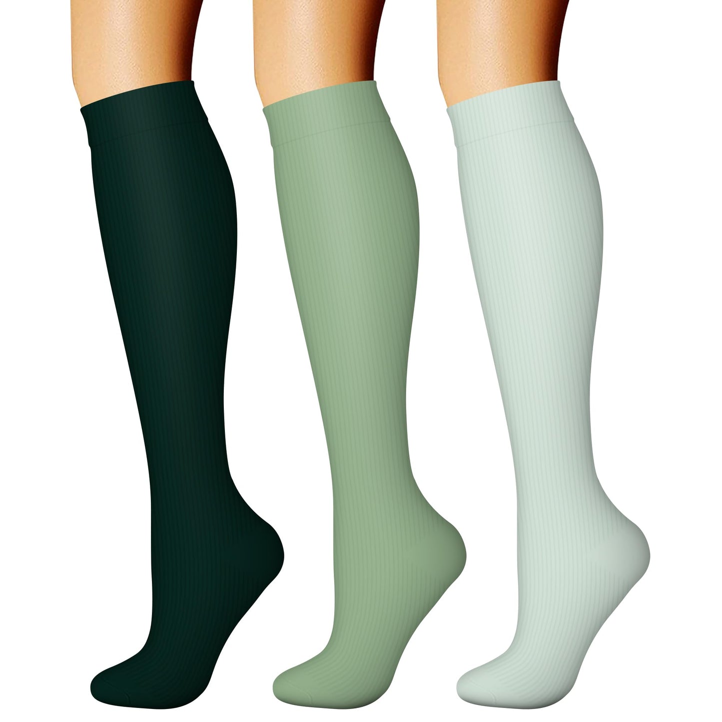 CHARMKING Compression Socks for Women & Men Circulation (3 Pairs) 15-20 mmHg is Best Athletic for Running, Flight Travel, Support, Cycling, Pregnant - Boost Performance, Durability (S/M, Multi 63)