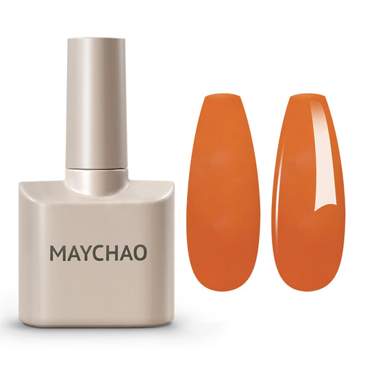 MAYCHAO 15ML Orange Gel Nail Polish 1Pc Marmalade Gel Polish Soak Off UV LED Nail Polish Nail Art Starter Manicure Salon DIY at Home, 0.5 OZ