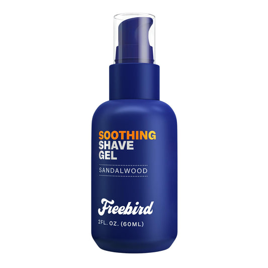 Freebird Shave Gel for Men - 60mL Ultra Smooth, Sensitive Skin Formula Ideal for Precision Shaving, Non-Foaming, Hydrating with Aloe Vera, Enhanced Glide, Travel Size, Compatible with All Razor Types