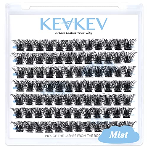 Lash Clusters 84 Pcs Cluster Lashes Eyelash Clusters DIY Cluster Eyelash Extensions Individual Lashes Thin Band & Soft(Mist,D-16mm)