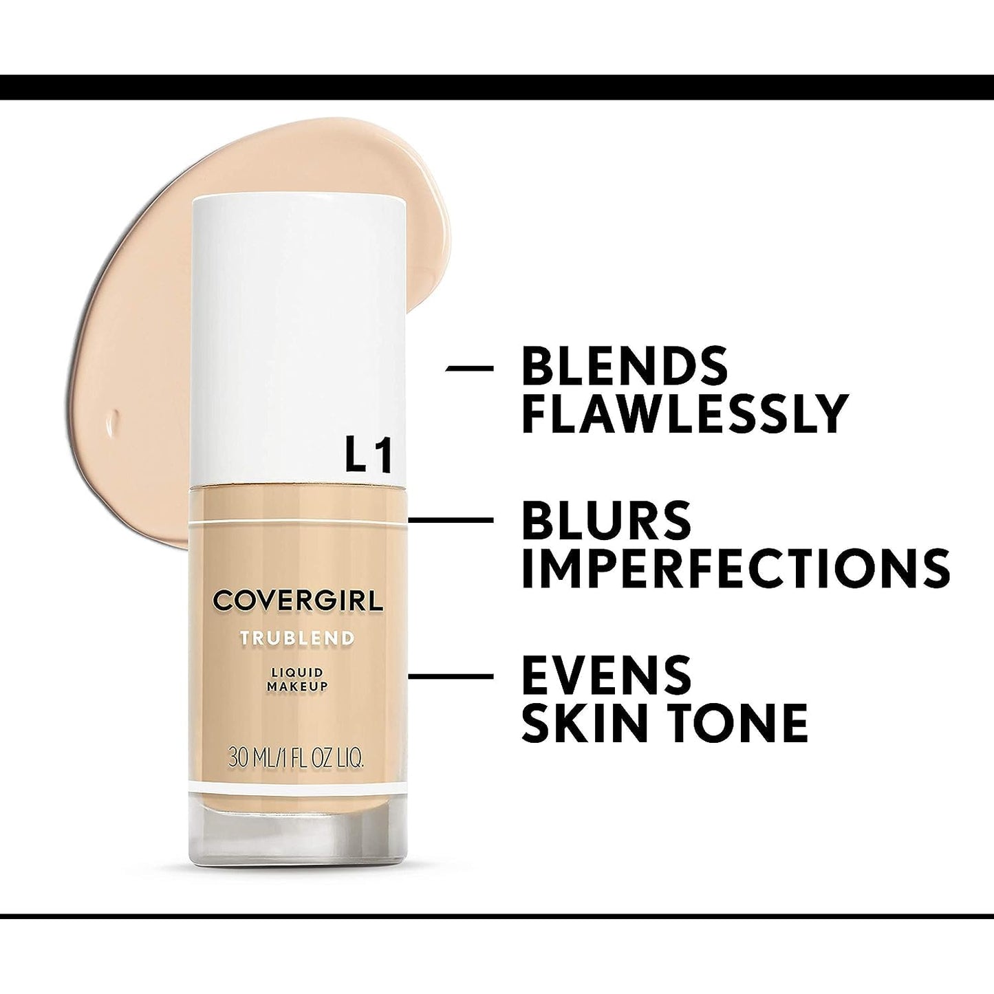 COVERGIRL Trublend Liquid Foundation, Creamy Natural, 1 Oz