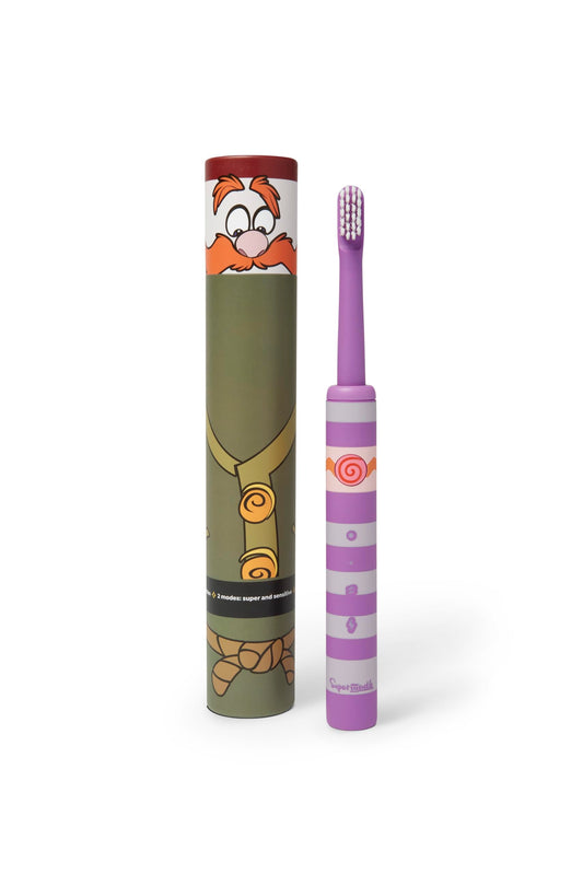 SuperMouth Smile Sidekick Sonic Toothbrush for Kids – Rechargeable, 3 Brushing Modes, Ultra-Soft Bristles, 2-Min Timer, Replaceable Brush Head – Includes Augmented Reality Sticker to Teach Brushing
