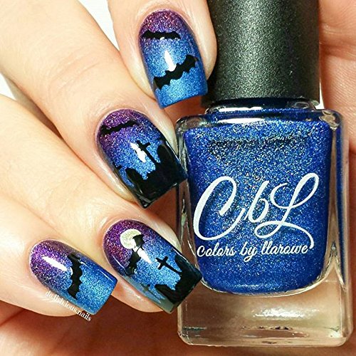 Whats Up Nails - Bats Vinyl Stencils for Halloween Nail Art Design (1 Sheet, 20 Stencils)