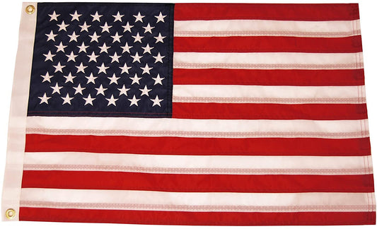 Taylor Made Sewn American Flag for Boats, 24" x 36", Marine-Grade Nylon, Fade Resistant, Brass Grommets, Embroidered Stars and Stripes, Flag only - 2020109197