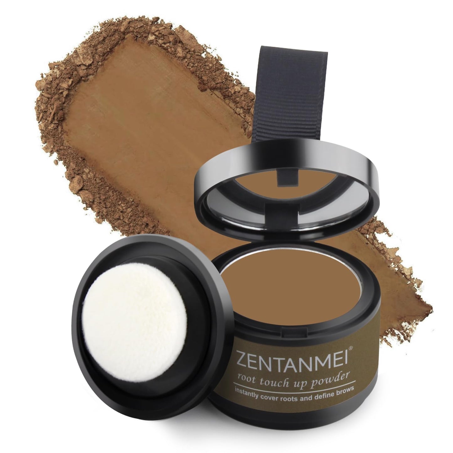 ZENTANMEI Root Touch Up Hairline Powder for Women & Men, Gray Hair Cover Up, Hairline Shadow Powder Sweatproof & Windproof, 0.14 oz Root Cover Up Powder for Thinning Hair (Dark Blonde)