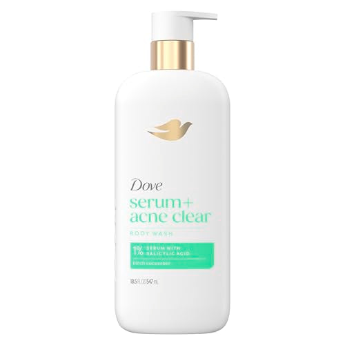 Dove Serum + Acne Clear Body Wash with 1% Salicylic Acid, 18.5 oz