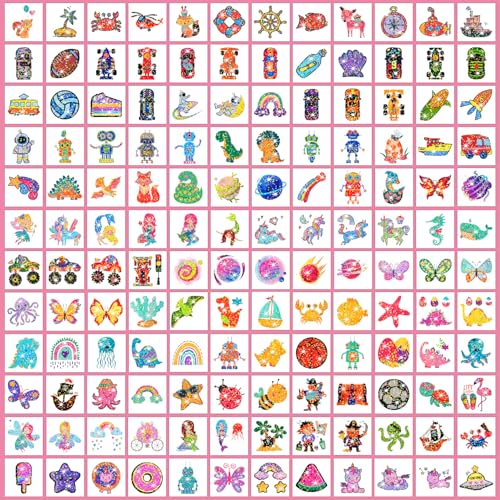 408 Glitter Temporary Tattoos for Kids - Party Favor Stickers