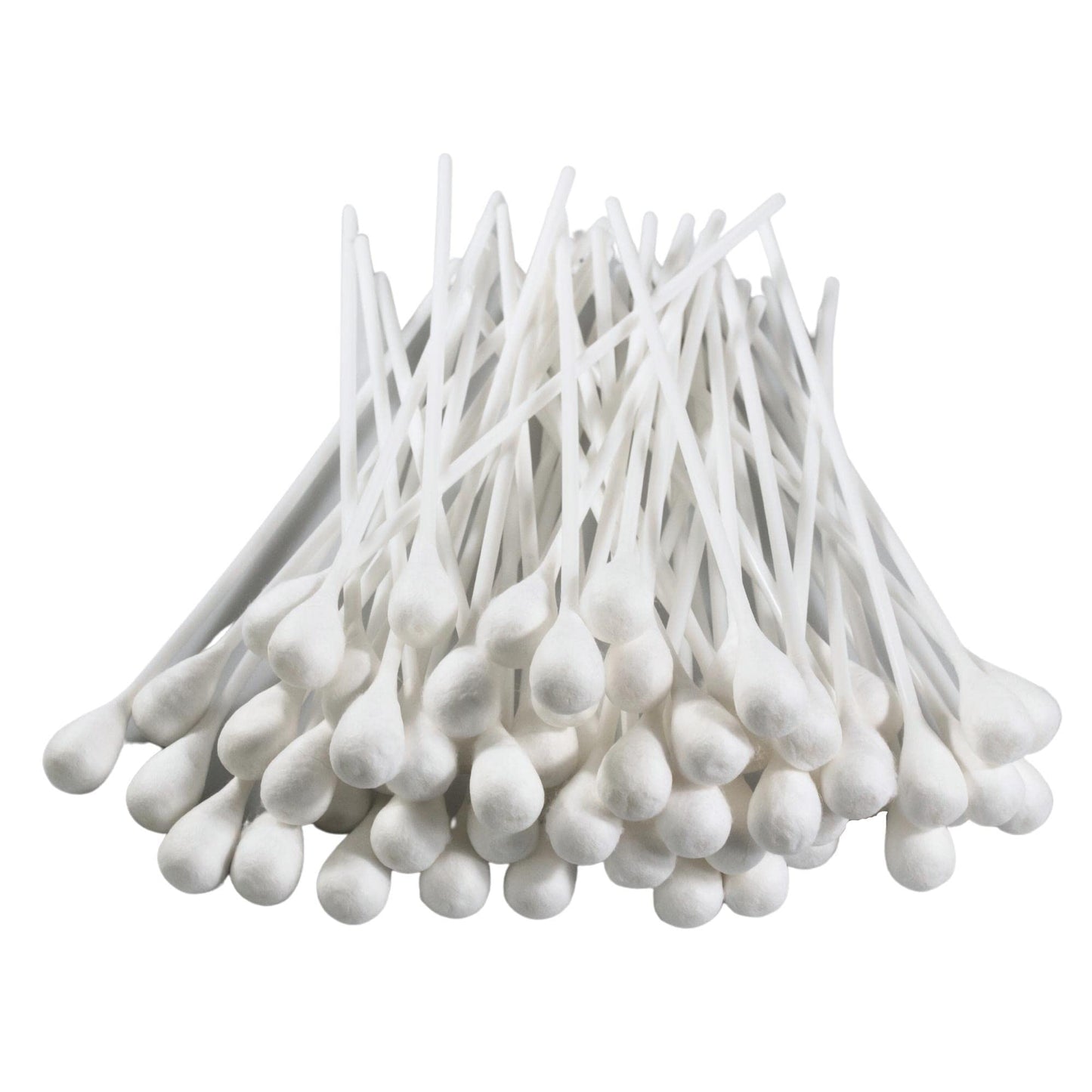 Oversized Swabs [Pack of 100] Extra-long 8" Cotton Tipped Applicators with Large 1/2" Diameter Swab - Non-sterile – Plastic Shaft