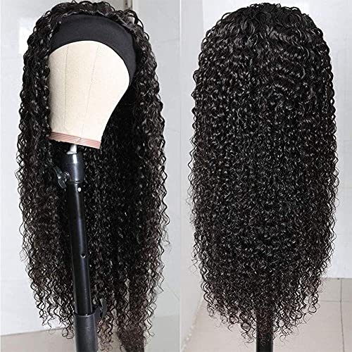 Deep Wave Headband Wig 16" Human Hair Glueless