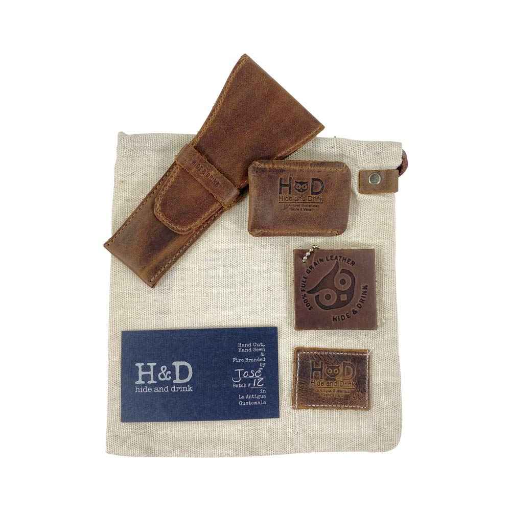 Hide & Drink, Leather Safety Razor Case & Razor Head Protective Sheath - Personal Care Essentials - Handmade