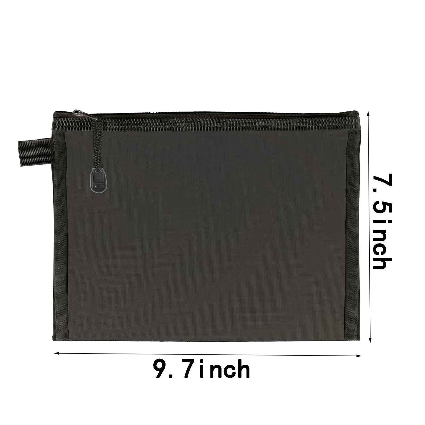 OZY 10 Pieces Nylon Zipper Mesh Pouch,Cosmetic Bags,Zipper Bags for Organizing Storage,Puzzle, Board Games,Multipurpose Travel Bags and Office Supplies (A5 Black)