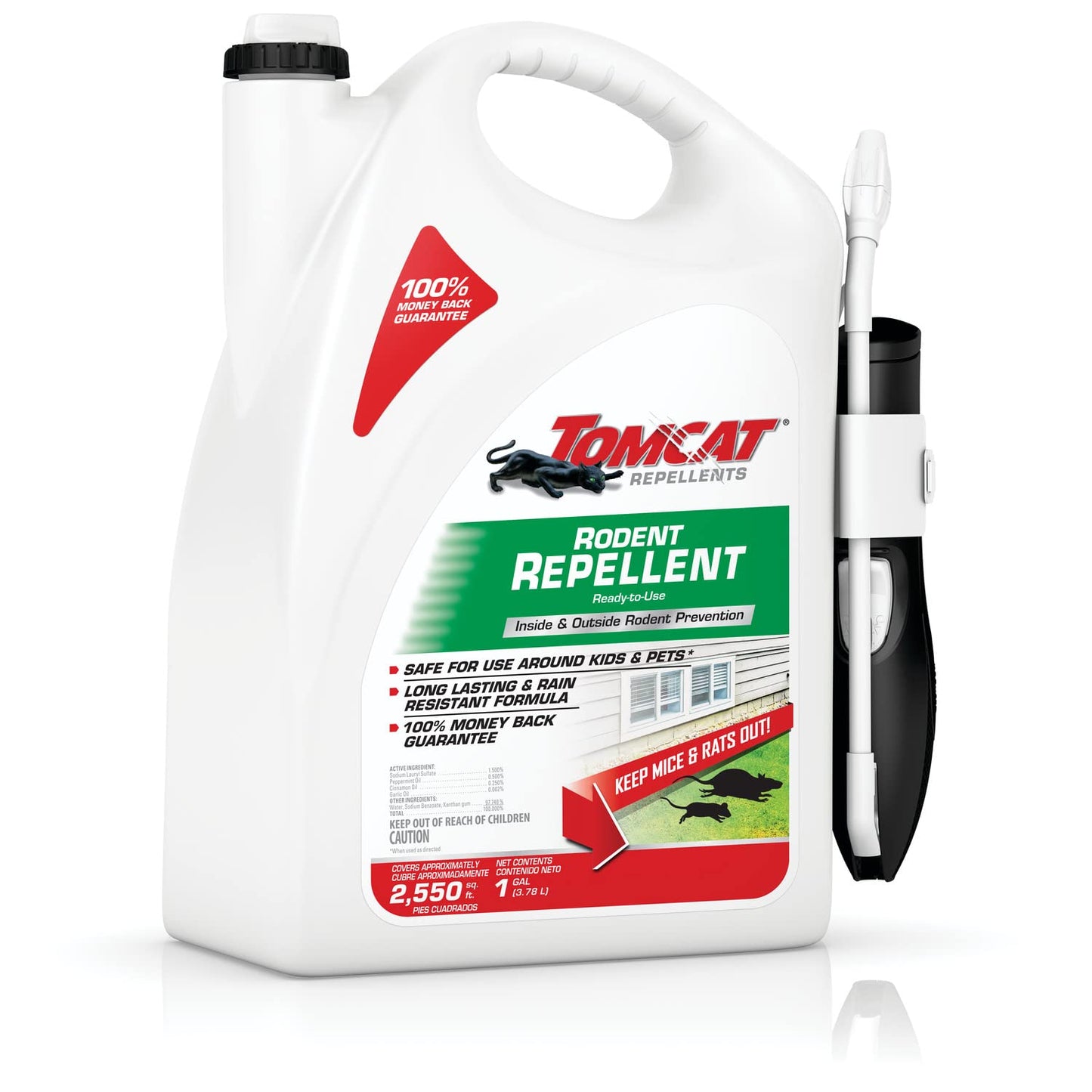 Tomcat Rodent Repellent for Indoor and Outdoor Mouse and Rat Prevention, Ready-to-Use, 1 gal. (2-Pack)