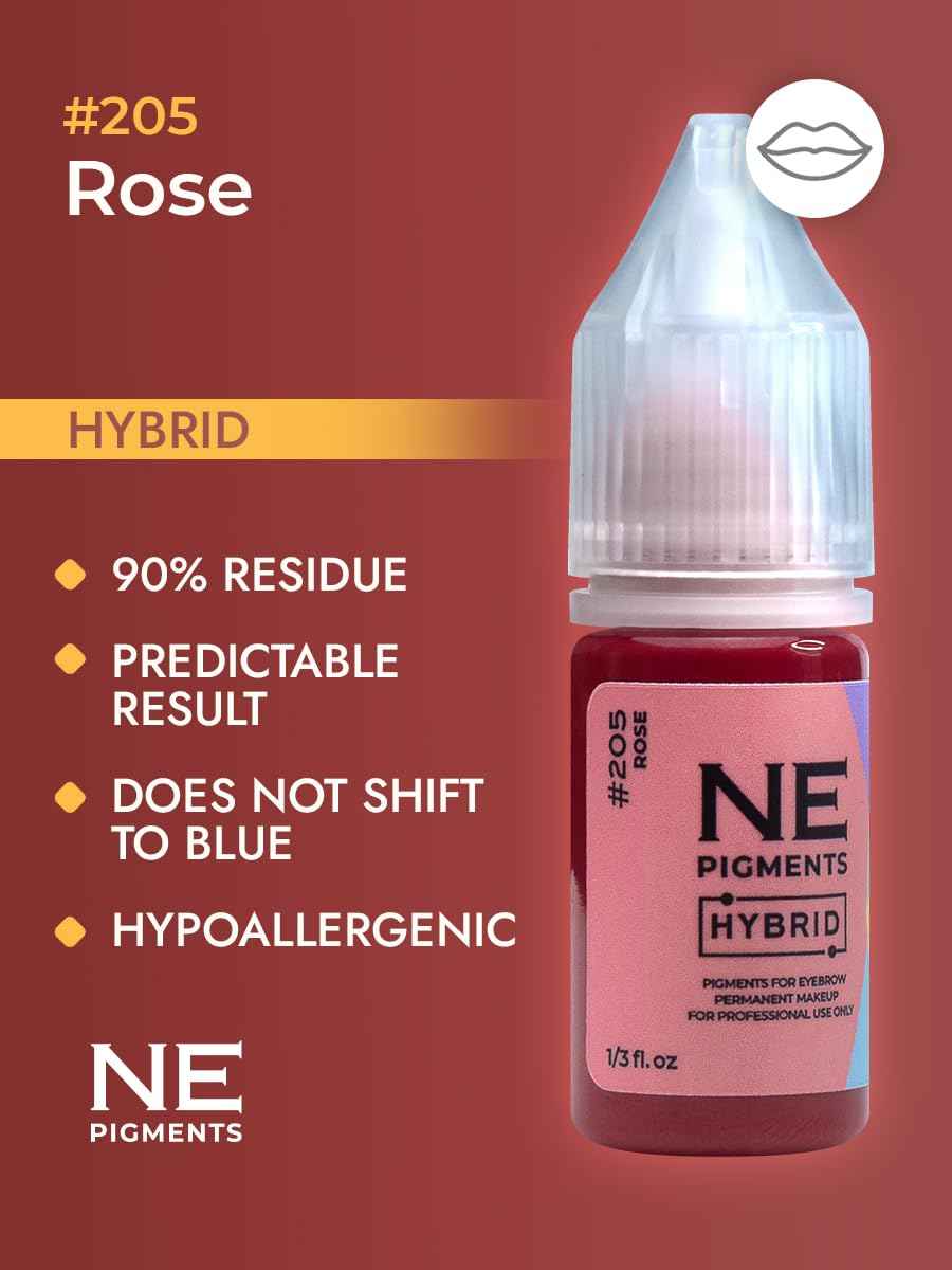 NE PIGMENTS Rose #205 - By Elena Nechaeva - Lip Pigment - Permanent Makeup - Professional Tattoo Ink