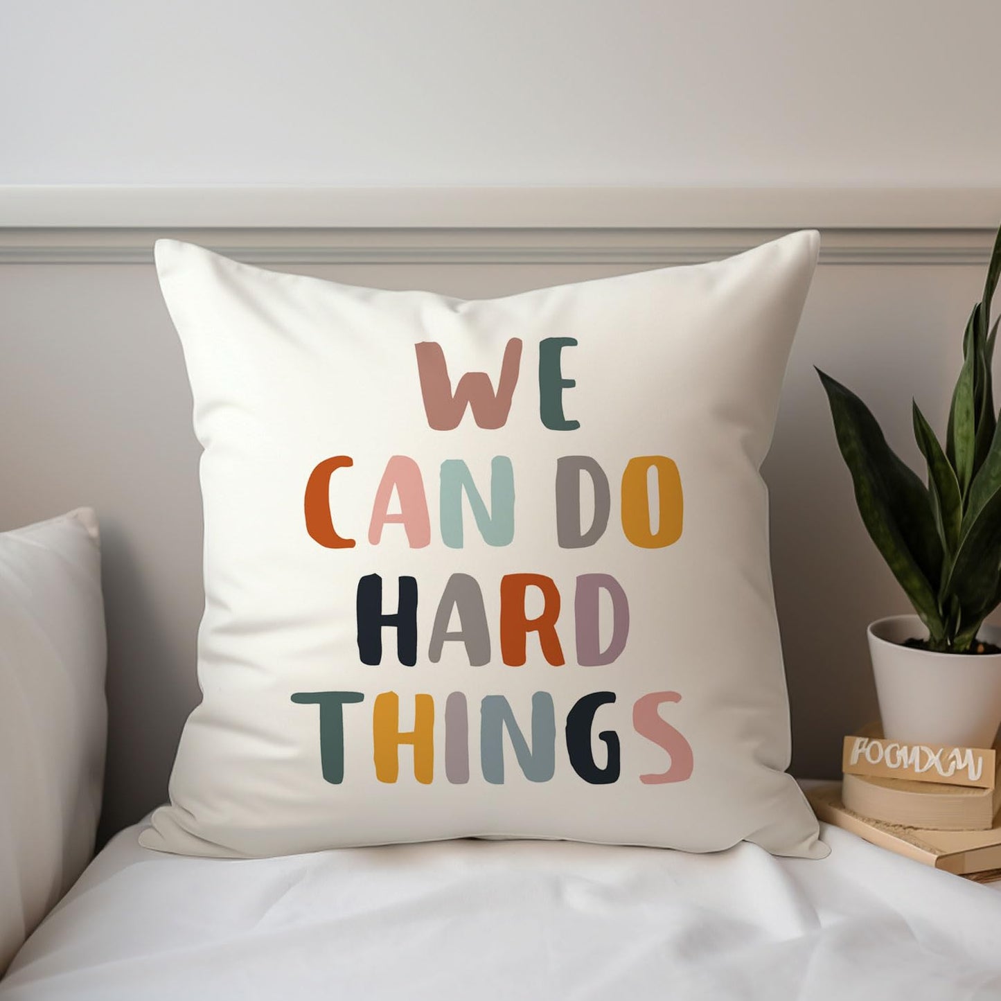 We Can Do Hard Things Pillow Case, Decorative Pillow, Conversation Pillow, Classroom Throw Pillow, Teen Pillow Case, Motivational Pillow Cover, Kids Play Room Decor