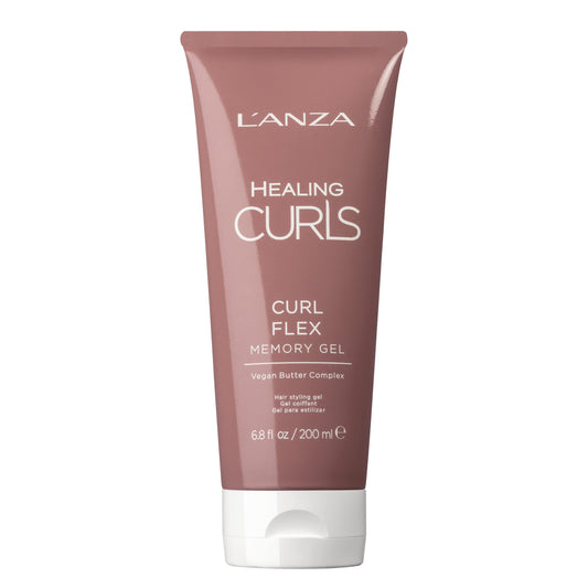 L'ANZA Healing Curls Curl Flex Memory Gel - Curl Gel for Curly Hair - Creates Strong, Long-Lasting and Touchable Hold with Sulphate Free, Paraben Free Formula (6.8 Fl Oz)