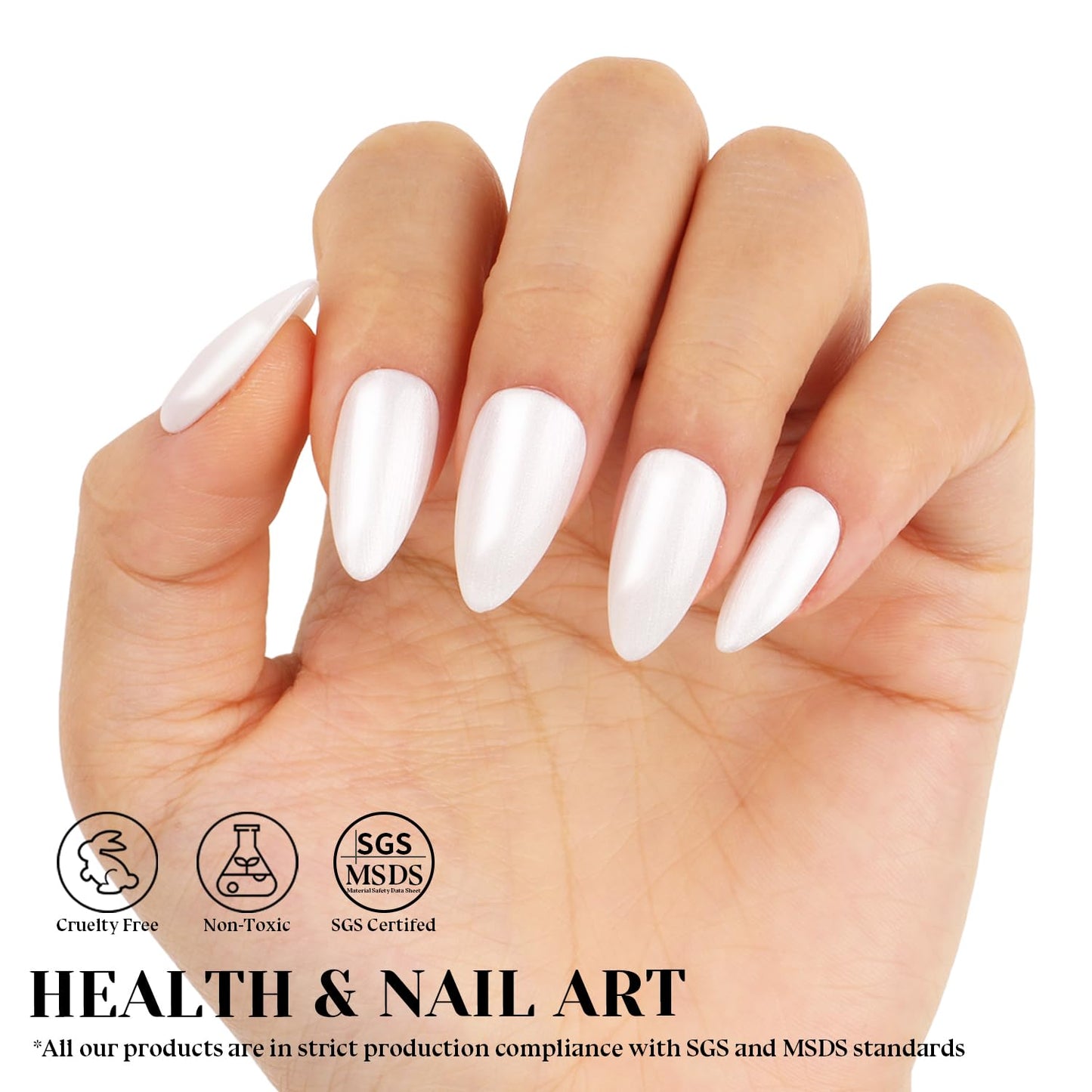 TUTUYU White Pearl Gel Nail Polish - 0.51 fl oz Pearl White Shimmer Gel Polish for Manicure Salon or DIY Nail Art At Home - GP0029