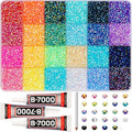 3mm Rainbow Rhinestones 33000Pcs Bedazzle Kit with Glue