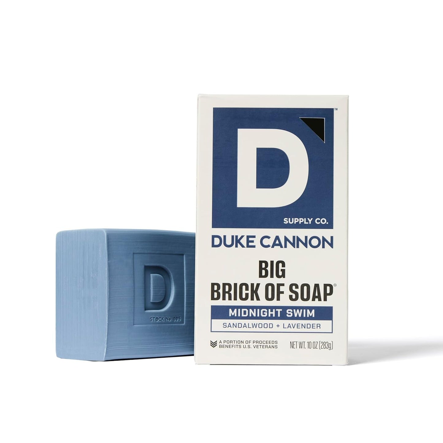 Duke Cannon Supply Co. Big Brick of Soap Bar, Frontier 40 - Fresh Cut Pine, Leaf & Leather, Campfire & Midnight Swim, Extra Large, Masculine Scents, 10 oz. (Variety, 4 Pack)