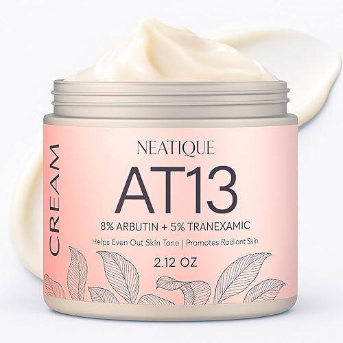 Arbutin 8% + Tranexamic Acid 5% Cream, 80,000ppm Arbutin, 50,000ppm TXA, AT13 Complex Facial Cream for Niacinamide, Glutathione, Dark Spots, Freckle, Blemishes, Pigmentation, 60ml, 2 fl.oz.