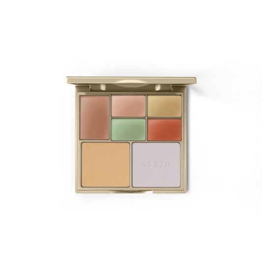 Stila Color Correcting Palette, Correct And Perfect All In One, Cream & Powder Face Makeup for Dark Circles, Redness, 0.45 Oz.