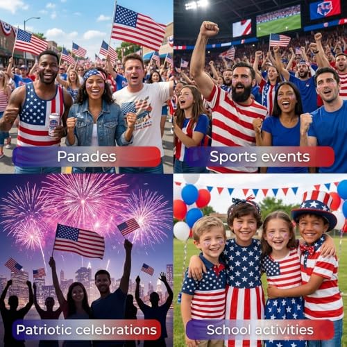 Patriotic Red White Blue Glitter Stick - Waterproof Face Body Makeup