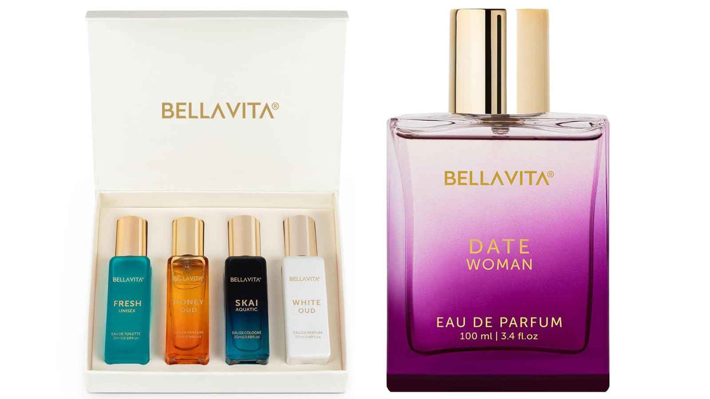 Bella Vita Luxury Gift Set Combo for Women - Date Woman & Women's Gift Set | Pink Pepper, Red Fruit, Jasmine, Oud | Long Lasting Perfume for Women |Vegan & Cruelty free - (4 * 20 ML + 100 ML)