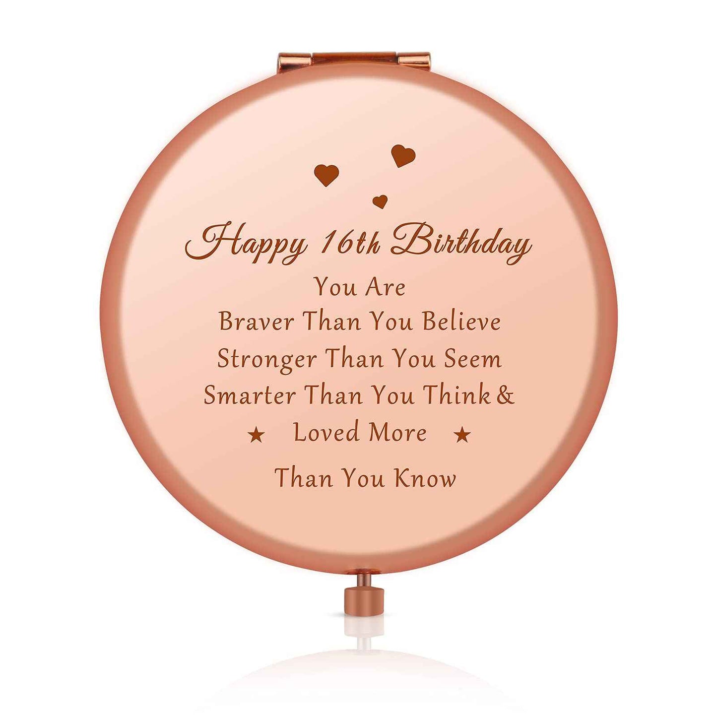 Jielahua 16th Birthday Gifts for Girl Sweet 16 Year Old Birthday Gifts Ideas for Girls Daughter Granddaughter Niece Travel Mirror Compact Makeup Mirror Birthday Gifts from Sister Friendship Gifts