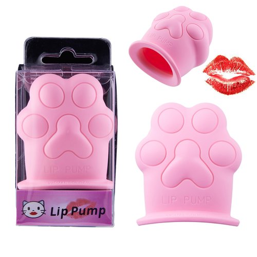 Lip Plumper Device Enhancer,Cat's Paw Cute Shape Lip Plumper Device Lip Filler Beauty Pump,Soft Silicone Cute Shape Natural Pout Mouth Tool,Sexy Lip Mouth City Lips Full of Charm Lip (Pink Cat)