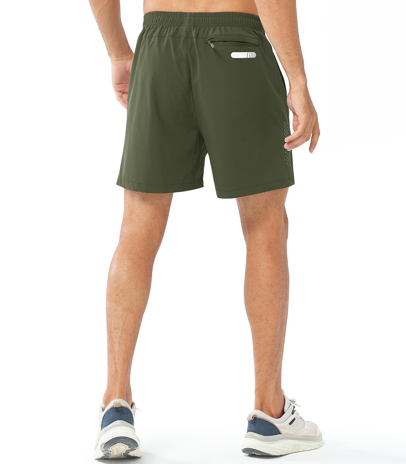 NORTHYARD Men's Athletic Running Shorts Quick Dry Workout Shorts 7"/ 5"/ 9" Lightweight Sports Gym Basketball Shorts Hiking Exercise ARMYGREEN-5inch S