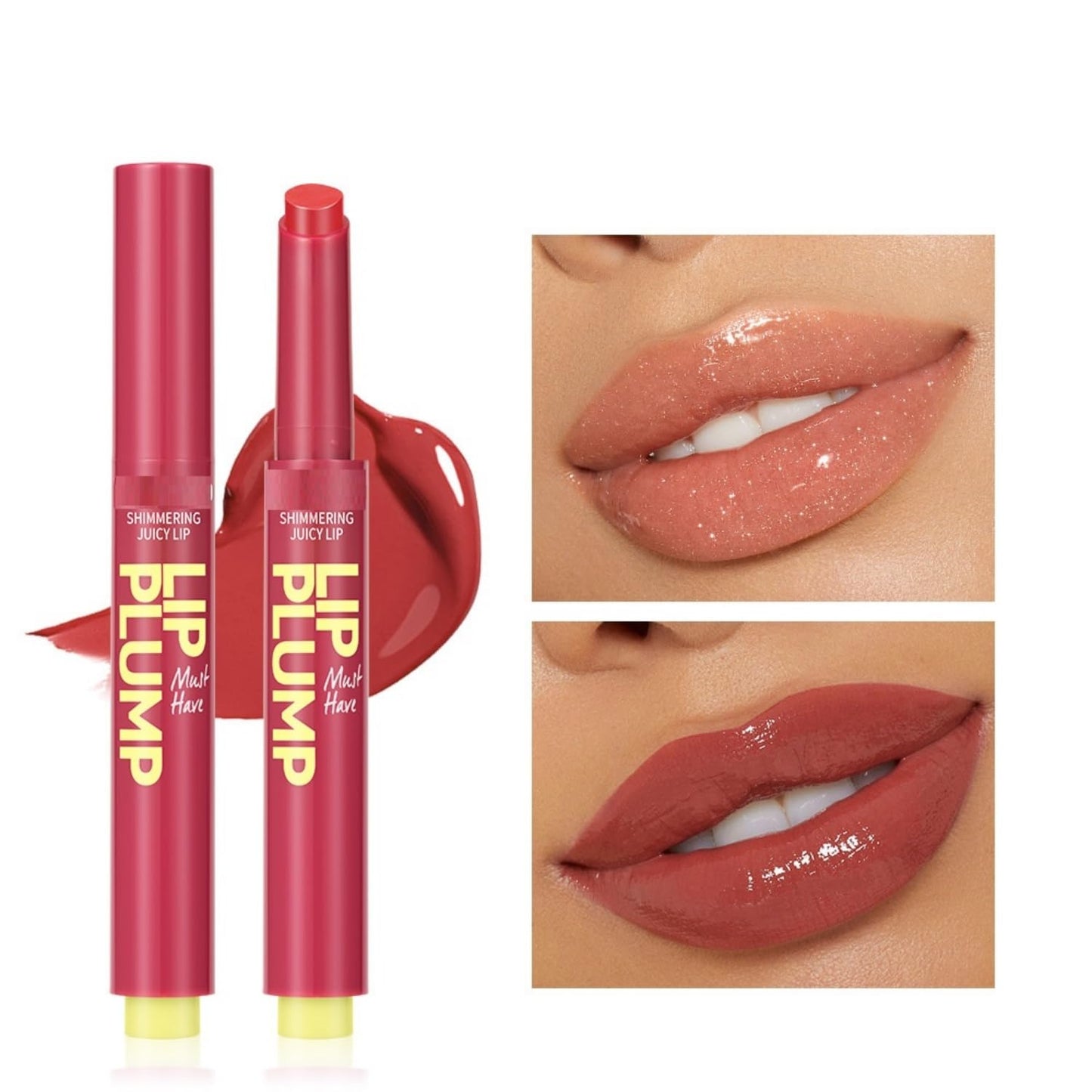 MAEPEOR Hydrating Lip Plumper 12 Colors Moisturizing Shiny Juicy Lip Balm Long Lasting Nourishing Lip Pluming Balm（Color 11)