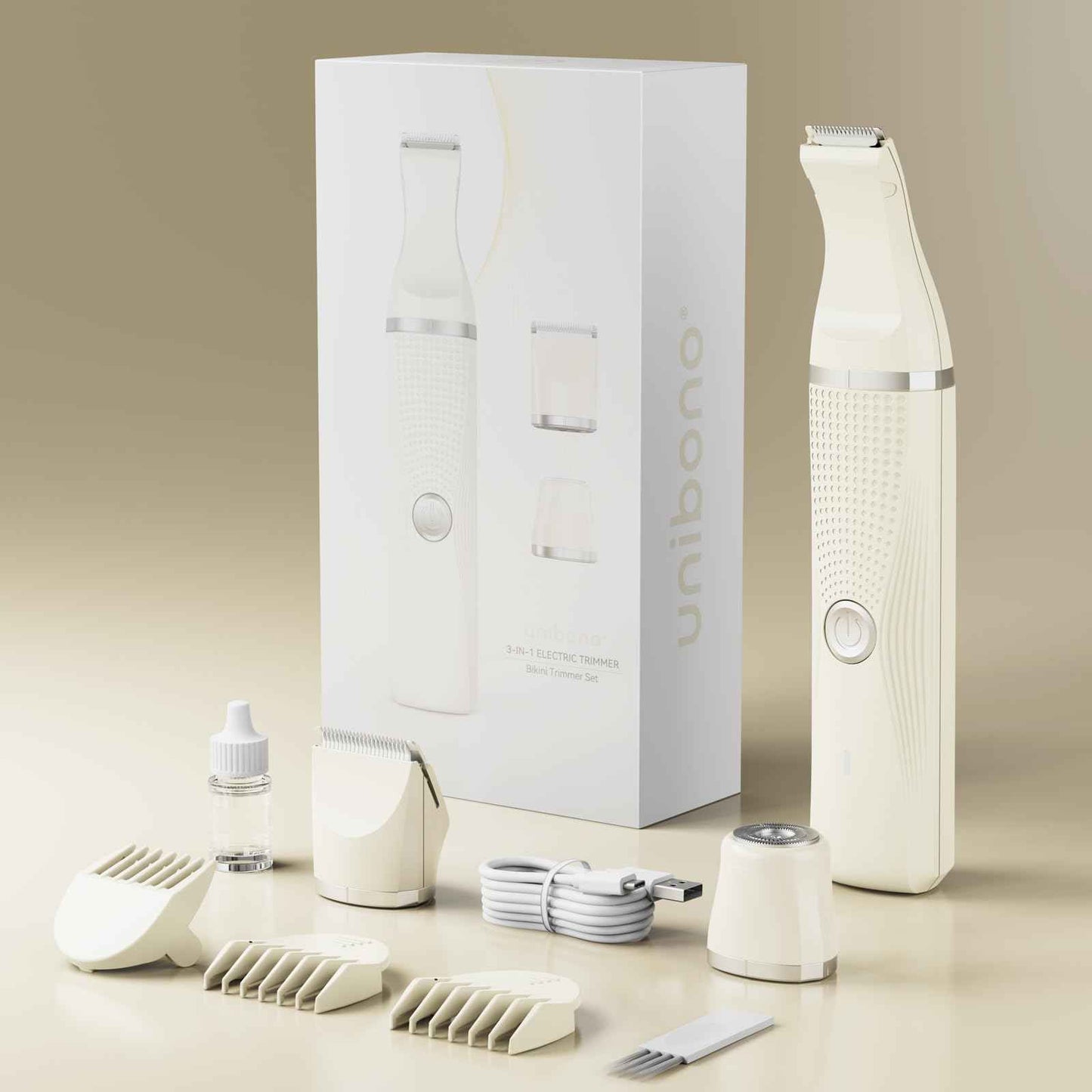 3-in-1 Electric Razor for Women,Pubic Hair Trimmer Bikini Trimmer Waterproof,Hari Trimmer for Women Rechargeable, Trimmers for Grooming,Lady Shaver