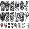 77 Sheets Barbed Wire Temporary Tattoos for Men & Women