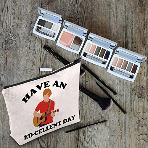 LEVLO Pop Music Lovers Gifts Have An Ed-cellent Day Makeup Bags Guitar Lovers Birthday Travel Case for Her(Ed-cellent Day)